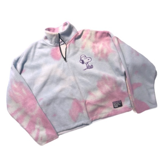 Peanuts Tops - 3️⃣for2️⃣5️⃣Snoopy tie dye fleece size medium